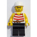 LEGO Pirates Chess Set Pirate s Red a White Striped Shirt s White Bandana a Angry Look Minifigurka