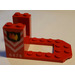 LEGO Konzola 4 x 7 x 3 s oheň logo Badge (30250)