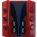 LEGO Red Kostka 2 x 2 s Flanges a Pistons s Pistons na stříbrný / Black / Modrá (30603)
