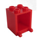 LEGO Red Kontejner 2 x 2 x 2 se zapuštěnými svorníky (4345 / 30060)