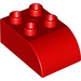 LEGO Duplo Red Duplo Kostka 2 x 3 s Zakřivená Rohí část (2302)