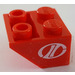 LEGO Red Sklon 2 x 2 (45°) Převrácený s 'LT' logo Samolepka s plochou distanční vložkou vespod (3660)