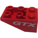 LEGO Red Sklon 2 x 3 (25°) Převrácený s 'GTX' Samolepka bez spojení mezi čepy (3747)