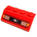 LEGO Red Sklon 2 x 4 (45°) s Headlights a Black Lines Vzor s drsným povrchem (3037 / 82929)