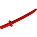 LEGO Red meč s Square Guard a Capped Pommel (Shamshir) (21459)