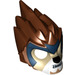 LEGO Reddish Brown Lion Maska s Tan Tvář a Dark Modrá Headpiece (11129 / 13025)