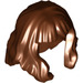 LEGO Reddish Brown Střední délka Zvlněný Vlasy s Dlouho Bangs (37697 / 80675)