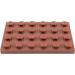 LEGO Reddish Brown Deska 4 x 6 (3032)