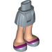 LEGO Boky s Basic Zakřivený Skirt s Sand Modrá Shoes s Magenta Stripe s tlustým pantem (23896 / 92820)