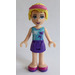 LEGO Stephanie s Dark Purple Skirt, Medium Azure Horní a Hledí Minifigurka
