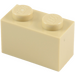 LEGO Tan Kostka 1 x 2 se spodní trubkou (3004 / 93792)