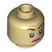 LEGO Minifigure Hlava s Pink Lips a Frown (Zapuštěný masivní čep) (3274 / 104416)