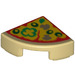 LEGO Tan Dlaždice 1 x 1 Čtvrtletí Kruh s Pizza Slice (25269 / 29775)