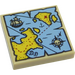 LEGO Tan Dlaždice 2 x 2 s Pirate Treasure Map s Groove (3068 / 19524)
