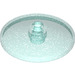 LEGO Transparent Light Blue Glitter Dish 4 x 4 (Otevřený stud) (35394)
