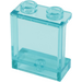 LEGO Transparent Light Blue Panel 1 x 2 x 2 s bočními podpěrami, dutými čepy (35378 / 87552)