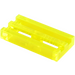 LEGO Transparent Neon Green Dlaždice 1 x 2 Mřížka (se spodní drážkou) (2412 / 30244)