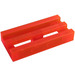 LEGO Transparent Neon Reddish Orange Dlaždice 1 x 2 Mřížka (se spodní drážkou) (2412 / 30244)