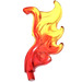LEGO Transparent Red oheň Křídlo s Marbling (18394)