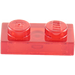 LEGO Transparent Red Deska 1 x 2 (3023 / 28653)