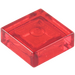 LEGO Transparent Red Dlaždice 1 x 1 s Groove (3070 / 30039)