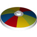 LEGO Dish 4 x 4 s Multicoloured Pruhy (Umbrella) (Solid Stud) (37380)
