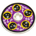 LEGO Disk 3 x 3 s Black Heads na Purple Background Samolepka (2723)