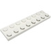 LEGO White Electric Deska 2 x 8 s Contacts (4758)