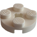 LEGO White Plate 2 x 2 Round with Axle Hole (s '+' otvorem pro nápravu) (4032)