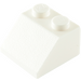 LEGO White Sklon 2 x 2 (45°) (3039 / 6227)