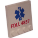 LEGO Dlaždice 4 x 4 s Study na Okraj s FDLL 4857 a EMT Star of Life Samolepka (6179)