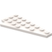 LEGO White Klín Deska 4 x 8 Křídlo Pravá se spodním zářezem (3934)