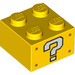 LEGO Yellow Kostka 2 x 2 s White Question Mark na 2 Sides (3003 / 69087)