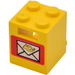 LEGO Kontejner 2 x 2 x 2 s Mail Envelope s pevnými čepy (4345)