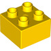 LEGO Yellow Duplo Kostka 2 x 2 (3437 / 89461)