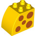 LEGO Duplo Kostka 2 x 3 x 2 s Zakřivený Postranní s oranžový Spots (11344 / 15991)