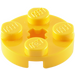 LEGO Yellow Deska 2 x 2 Kulatá s osa otvorem (s '+' otvorem pro nápravu) (4032)