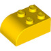 LEGO Yellow Sklon Kostka 2 x 3 s Zakřivená Rohí část (6215)
