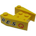LEGO Klín 3 x 4 s Black 'R.E.S.' a Red 'Q' Samolepka bez zářezů (2399)