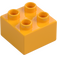 Duplo Světle oranžová Kostka 2 x 2 (3437 / 89461)