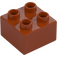 Duplo Tmavě oranžová Kostka 2 x 2 (3437 / 89461)