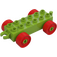 Duplo Auto Podvozek 2 x 6 s Červená Kola (Otevřený přívěs) (14639 / 74656)