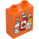 Duplo Kostka 1 x 2 x 2 s Bottles, Tomato Sauce se spodní trubičkou (15847 / 104505)