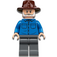 LEGO Alan Grant s Dark Hnědá Fedora Čepice Minifigurka