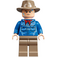 LEGO Alan Grant s Tmavě žlutohnědá Fedora Čepice Minifigurka