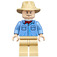 LEGO Alan Grant s Barva opálení Fedora Čepice Minifigurka