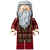 LEGO Albus Dumbledore s Tmavě červená Robe a Šedá Vlasy Minifigurka