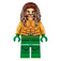 LEGO Aquaman s Dark Hnědá Dlouhé vlasy a Zelená Nohy Minifigurka