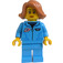 LEGO Astronaut v Modrá Uniform - ženský Minifigurka