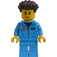 LEGO Astronaut v Modrá Uniform - Muž Minifigurka